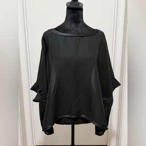 Courtney Washington Bandleader Oversized Tunic Sheer Black Size S NWT